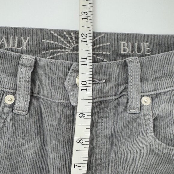 Daily Blue NEW Grey Corduroy Boost Straight Leg Jean Women's Size 27 Button Fly - Picture 9 of 11